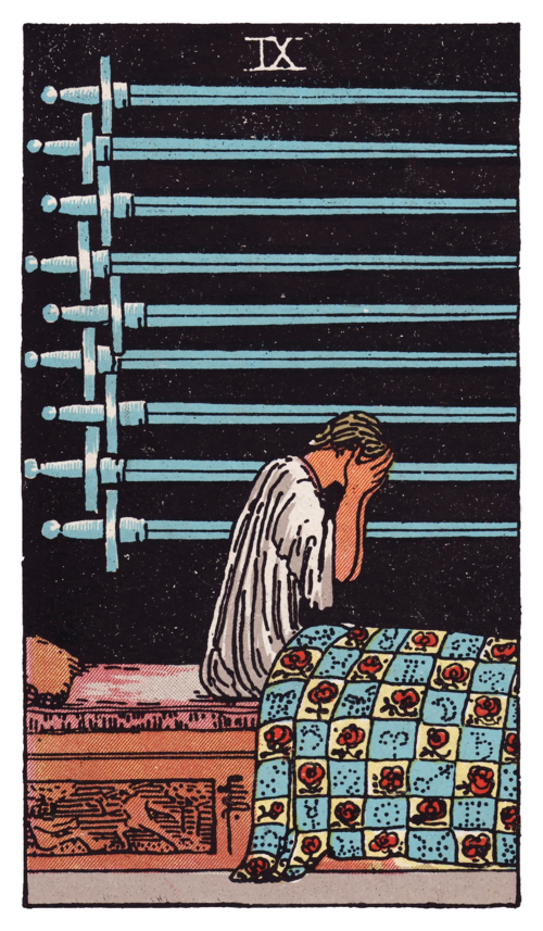 Nine of Swords Tarot card