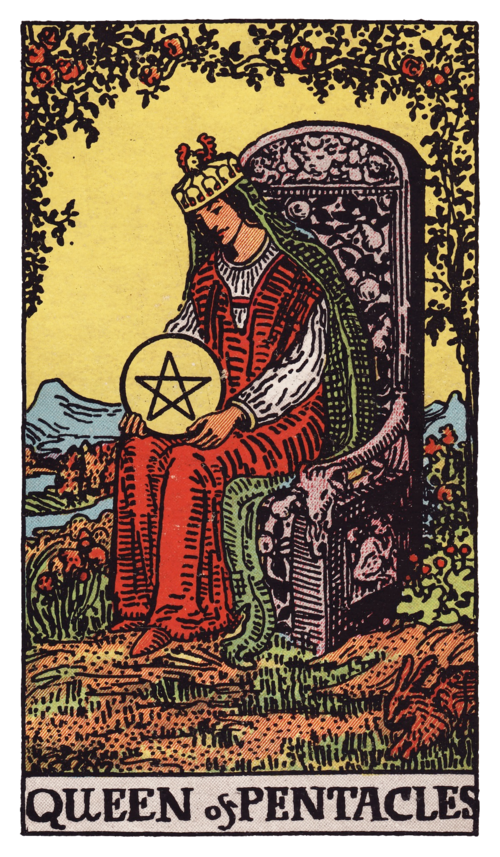 Queen of Pentacles Tarot Card