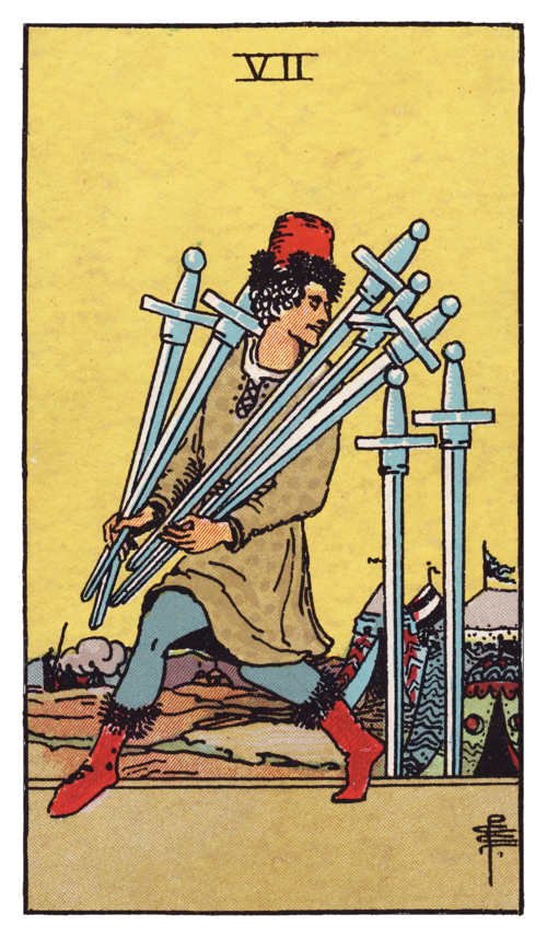 Seven of Swords Tarot Card