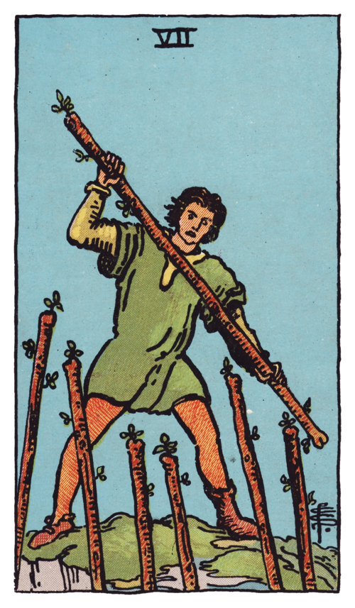 Seven of Wands Tarot Card