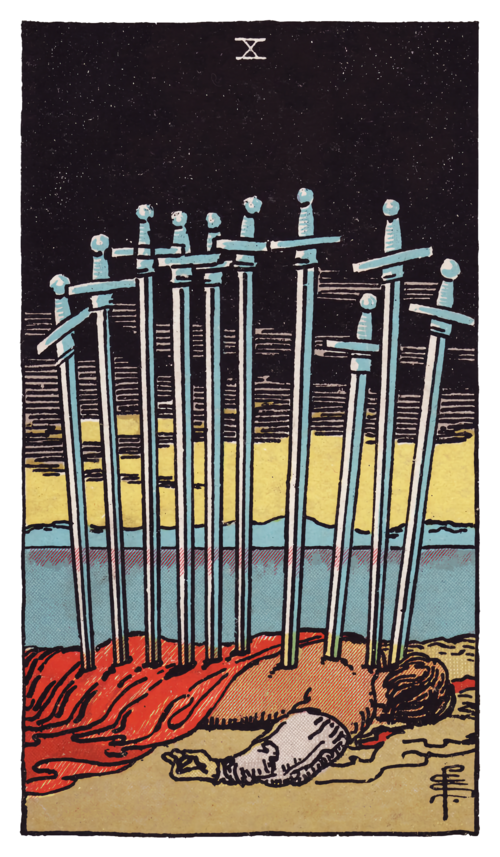 Ten of Swords Tarot Card Meaning
