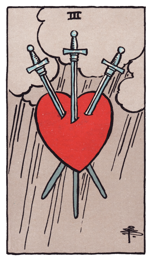Three of Swords Tarot Card