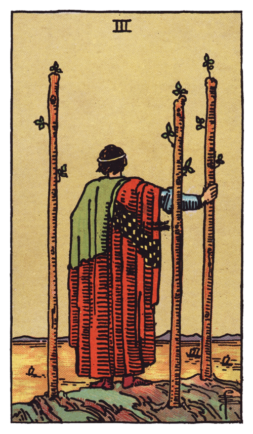 Three of Wands Tarot Card